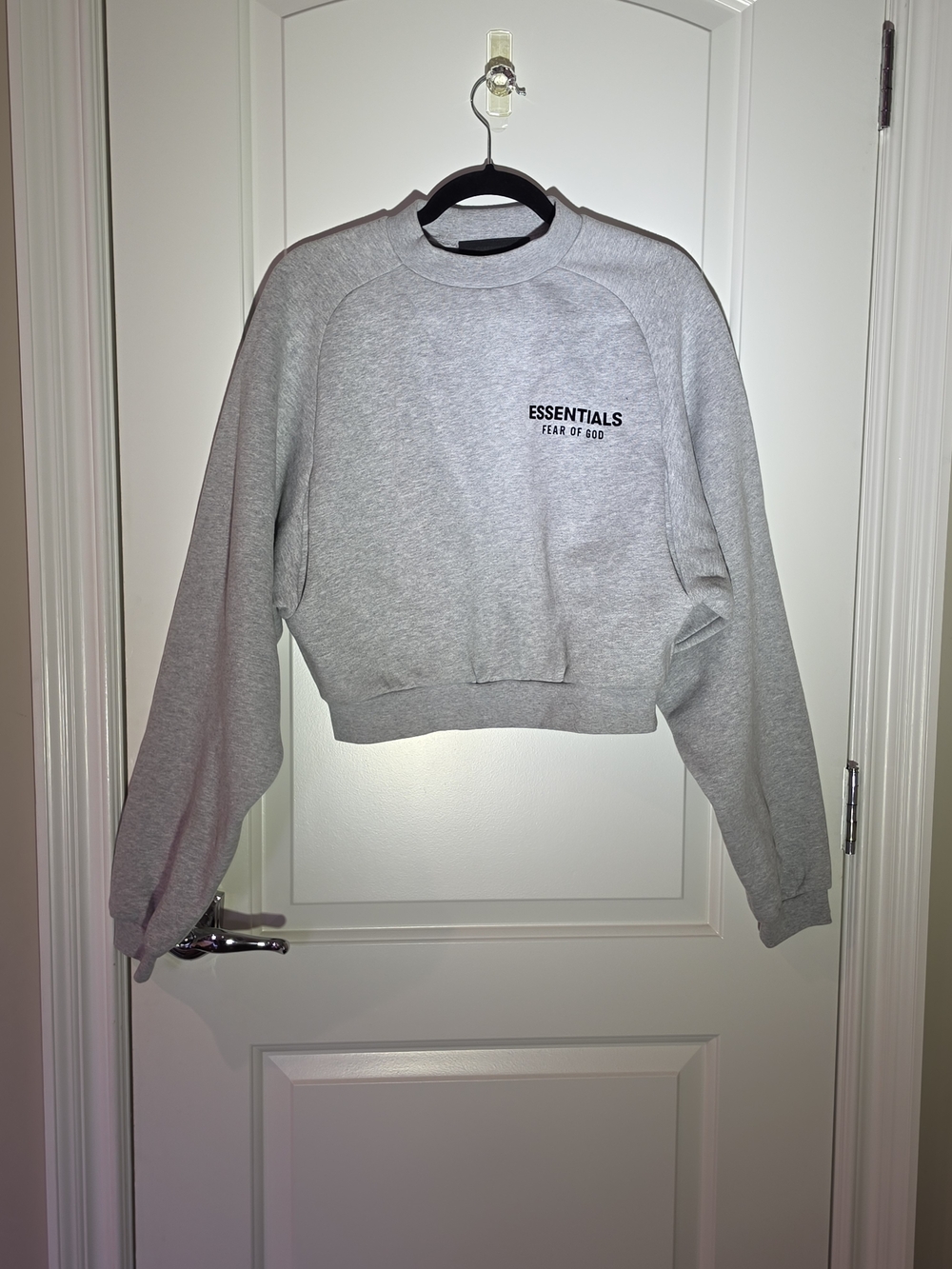 Fear of God ESSENTIALS Gray Cropped Sweatshirt